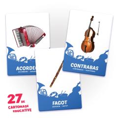 27 de cartonase educative - Instrumente muzicale