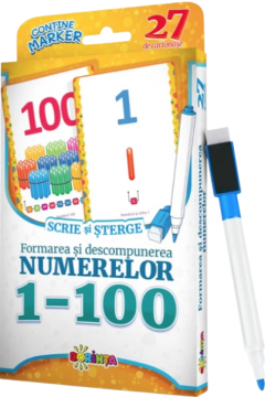 27 de cartonase educative - Scrie si sterge - Formarea si descompunerea numerelor