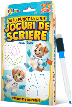 27 de cartonase educative - De la punct la linie. Scriere