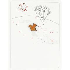 Felicitare - Red Squirrel & Trees