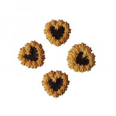 Cosulet cu biscuiti in forma de inima  ( ciocolata neagra) - Barquette sables coeur (chocolat noir)
