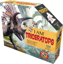 Puzzle pentru copii - Eu sunt Triceratops, 100 piese
