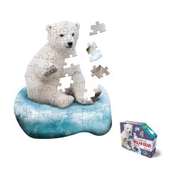 Puzzle pentru copii - Eu sunt micul Urs Polar, 48 piese