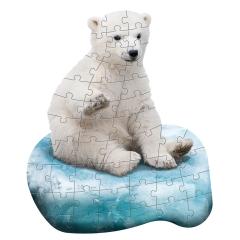 Puzzle pentru copii - Eu sunt micul Urs Polar, 48 piese