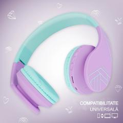 Casti pentru copii, wireless P1 - Teal Purple
