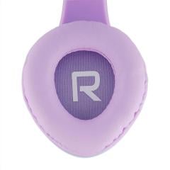 Casti pentru copii wireless,P2 - Kids Cat Ears, Purple/Teal