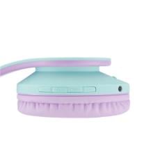 Casti pentru copii wireless,P2 - Kids Cat Ears, Purple/Teal