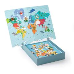 Joc educativ magnetic - Harta lumii