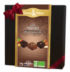 Praline ciocolata neagra si cu lapte - Les Pralines - BIO 