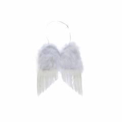 Decoratiune Craciun - Angel Wings Feather White, 34x30cm