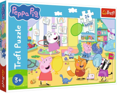 Puzzle Peppa Pig se joaca cu prietenii, 24 piese