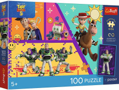 Puzzle Disney Pixar Toy Story 5 + poster, 100 piese