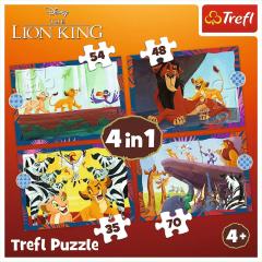 Puzzle 4 in 1 - Regele Leu, 207 piese