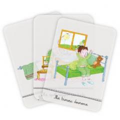 Retro flashcarduri - Rutine Montessori pentru baieti