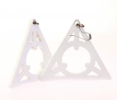 Cercei - Triunghi mare alb