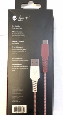 Cablu de date - adaptor SkullCandy Braided USB Male la USB-C Male