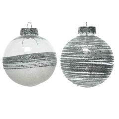 Glob decorativ - Silver Glitter - doua modele - pret pe bucata