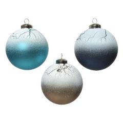 Glob decorativ - Bauble Crackle Fading - Arctic Blue, Night Blue, Cashmere Brown - mai multe culori