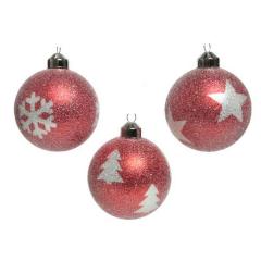 Glob decorativ - Baublee Sugar Finish - Snowflake, Star, Tree - mai multe modele