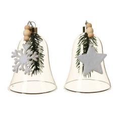 Clopotel decorativ - Bell with Branch - Snowflake and Star - mai multe modele