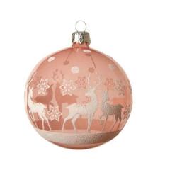 Glob decorativ - Reindeer with Star - Blush Pink