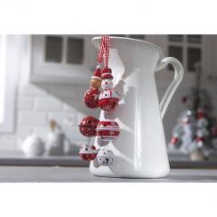Ornament brad - Iron Bell Puppets - Red and White - mai multe modele - pret pe bucata
