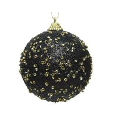 Glob decorativ - Bauble with Sequins - Black