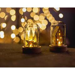 Decoratiune de Craciun - Plywood House - Warm White - mai multe modele