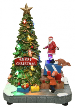 Decoratiune de Craciun - Led Santa Christmas Tree