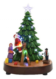 Decoratiune de Craciun - Led Santa Christmas Tree