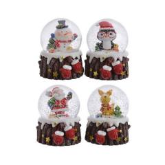 Glob decorativ - Snow Globe Figurine - Brown and Colours - mai multe modele