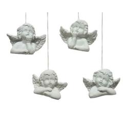 Ornament brad - Poly Angel with Hanger - White - mai multe modele