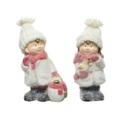 Figurina decorativa - Child with Penguin and Bird - mai multe modele