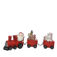 Trenulet decorativ - Santa Train with Two Wagon