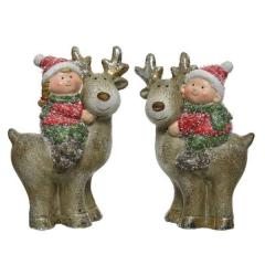 Figurina decorativa - Deer with Child - doua modele - pret pe bucata