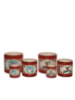 Ghiveci - Planter Red Stripes, 10x10cm (doua modele)