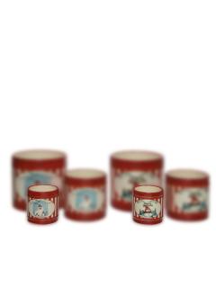 Ghiveci - Small Planter Red Stripes - doua modele - pret pe bucata