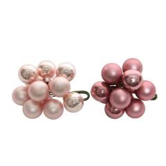 Decoratiune - Globe Baubles on Wire - Blush Pink and Velvet Pink - mai multe culori