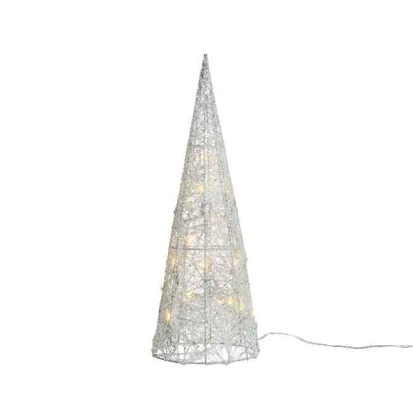 Led Wire Pyramid Brad decorativ mic - Led Cotton Wire Pyramid - Warm White - Kaemingk