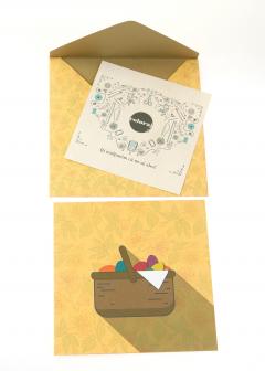 Felicitare - Paste - Cos cu oua