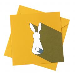 Felicitare - Paste - Iepure umbra