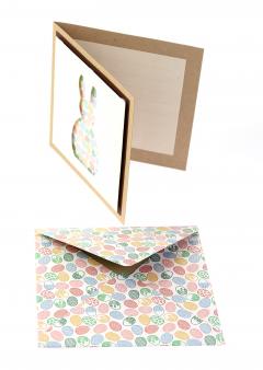 Felicitare - Paste - Iepure decupat, mare