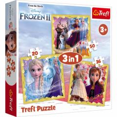 Joc - Puzzle 3in1 - Ana and Elsa 