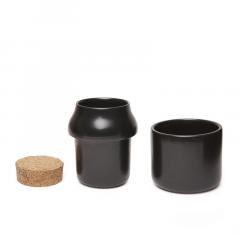 Ustensila mare pentru macinat - Ceramic Grinder and Jar Large Black