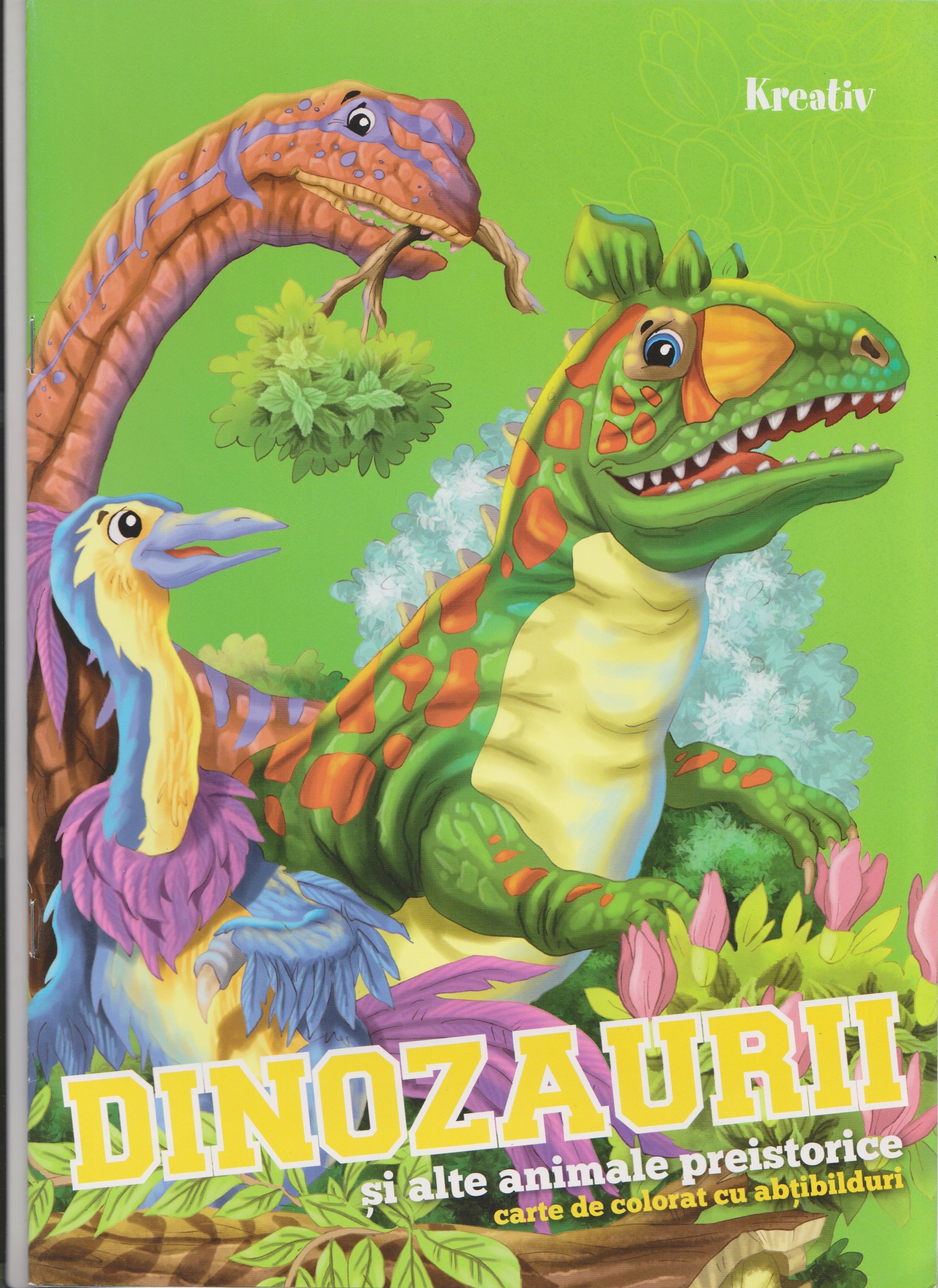 Dinozaurii si alte animale preistorice - Carte de colorat