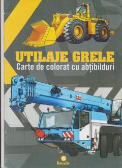 Utilaje grele - Carte de colorat cu abtibilduri