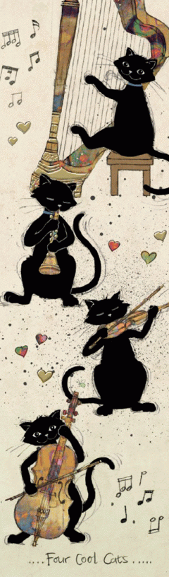 Semn de carte - Chats Et Instruments