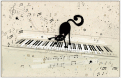 Suport pentru masa - Chat Sur Piano