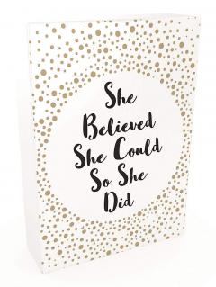 She Believed She Could So She Did: 52 Beautiful Cards of Inspiring Quotes and Empowering Affirmations