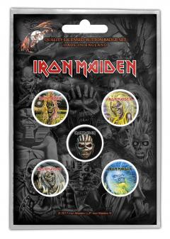 Set 5 insigne - Iron Maiden - The Faces Of Eddie